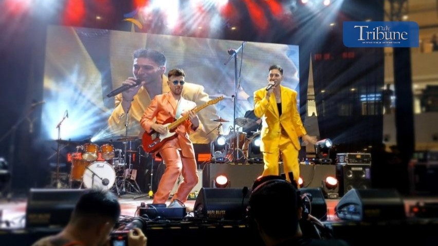 Canadian pop duo Crash Adams takes the stage at Trinoma Mall